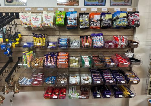 Various British candies and chocolates.